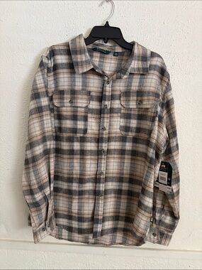 Men's Plaid Button-Down Shirt - Neutral Plaid
